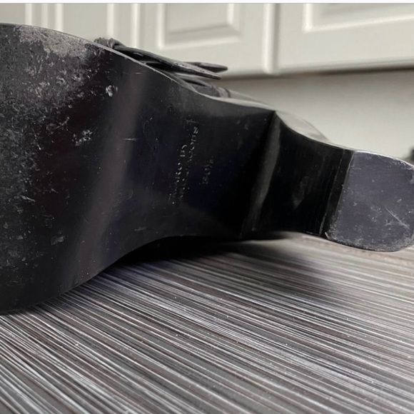 Black Marc by Marc Jacobs Suède and leather buckle boots - Picture 3 of 3